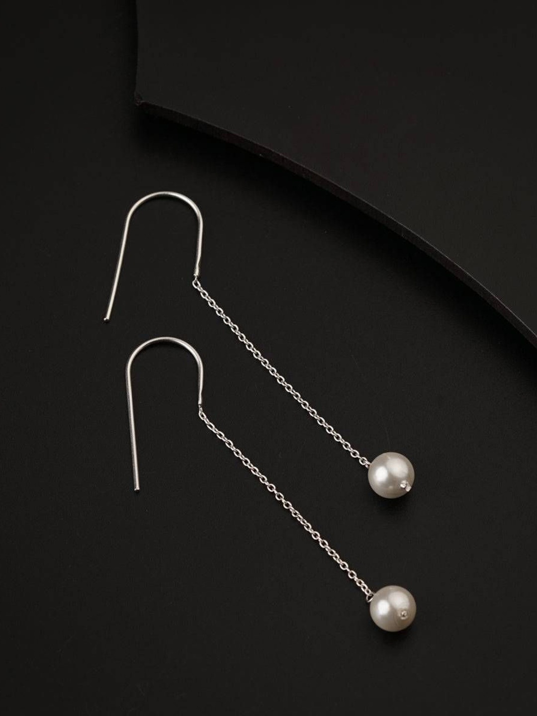 

House of Aadyaa 925 Sterling Silver Classic Pearls Drop Earrings