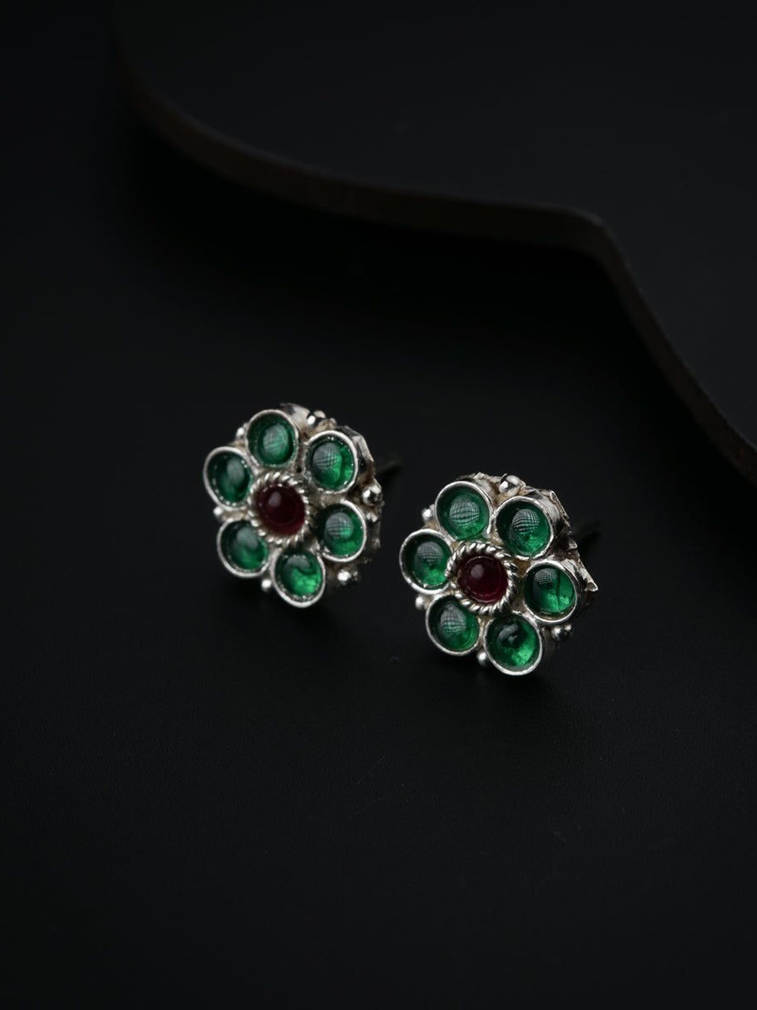 

House of Aadyaa 925 Sterling Silver Classic Cubic Zirconia Studded Studs