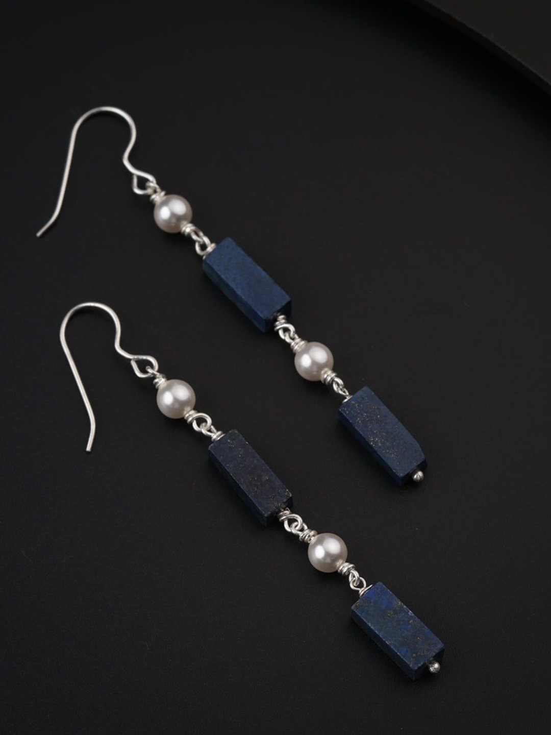 

House of Aadyaa 925 Sterling Silver Classic Oxidised Drop Earrings