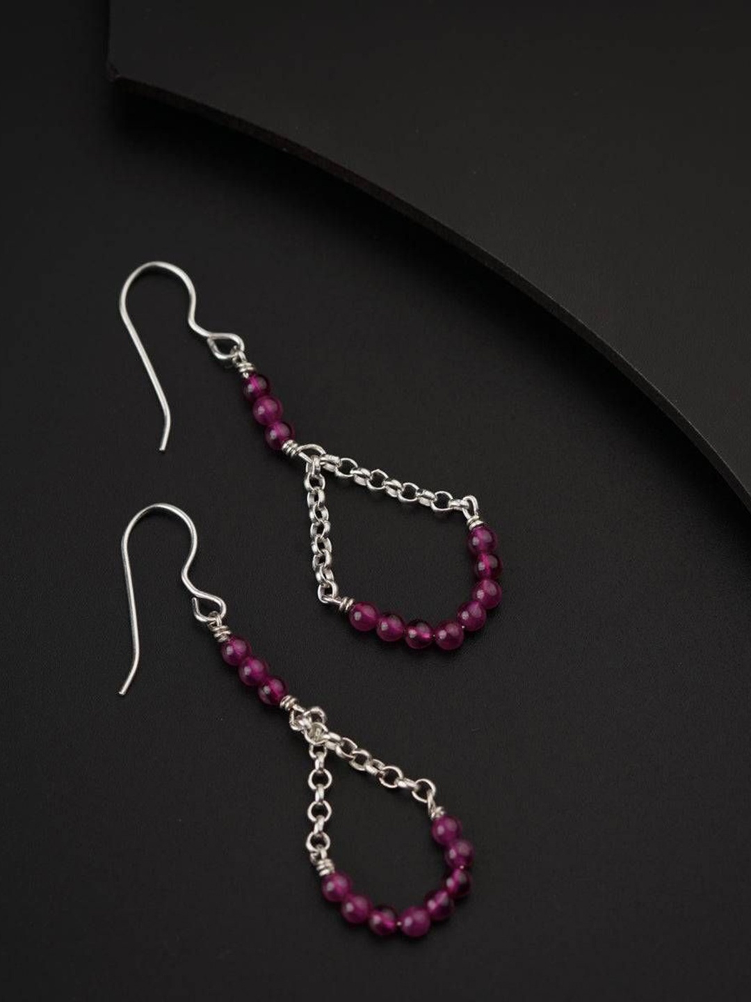 

House of Aadyaa 925 Sterling Silver Teardrop Shaped Drop Earrings