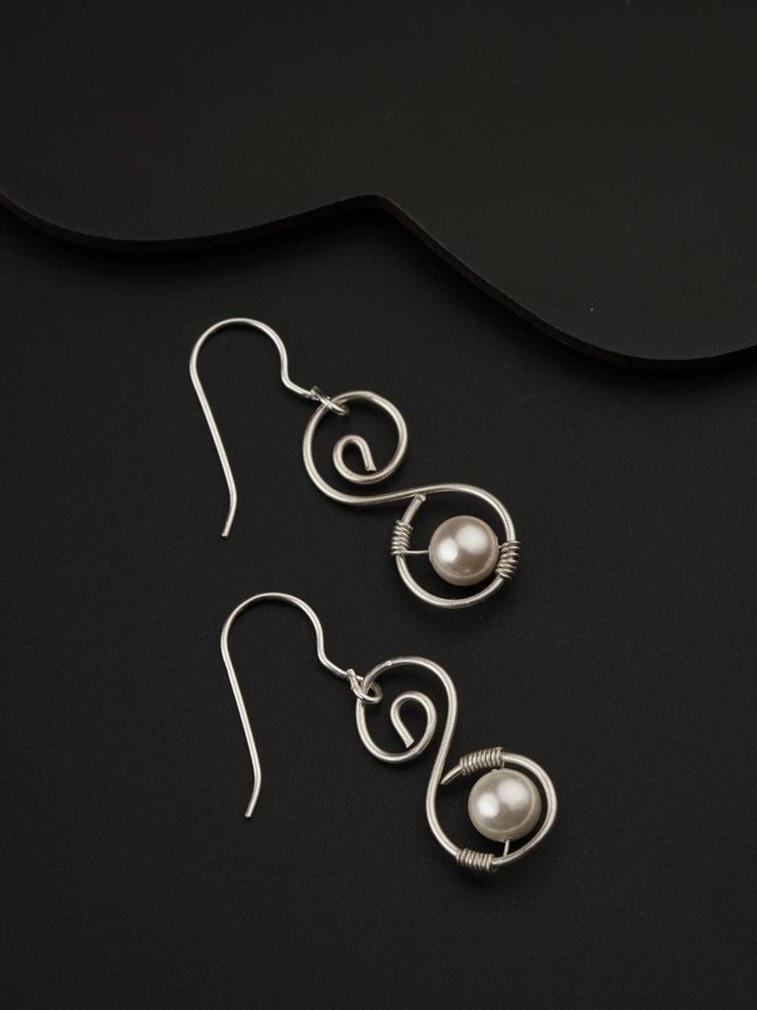 

House of Aadyaa 925 Sterling Silver Classic Pearls Drop Earrings
