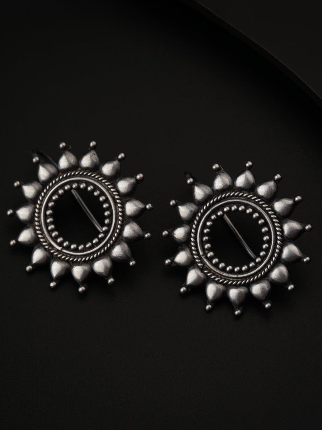

House of Aadyaa 925 Sterling Silver Classic Oxidised Studs Earrings