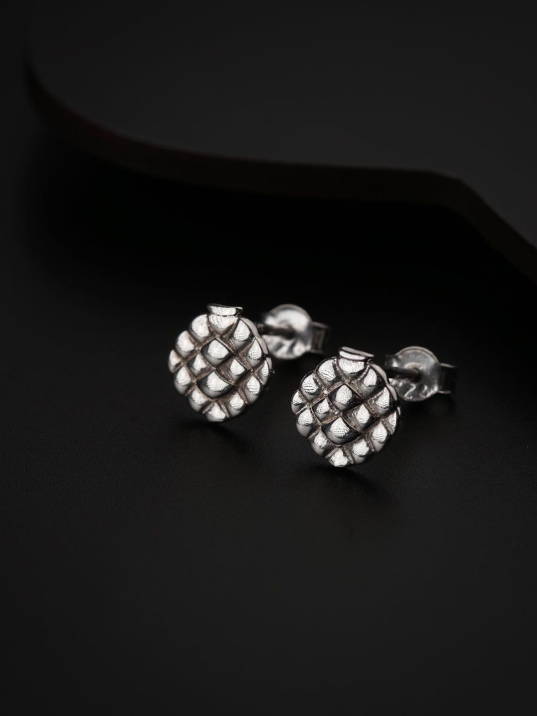 

House of Aadyaa 925 Sterling Silver Classic Oxidised Studs
