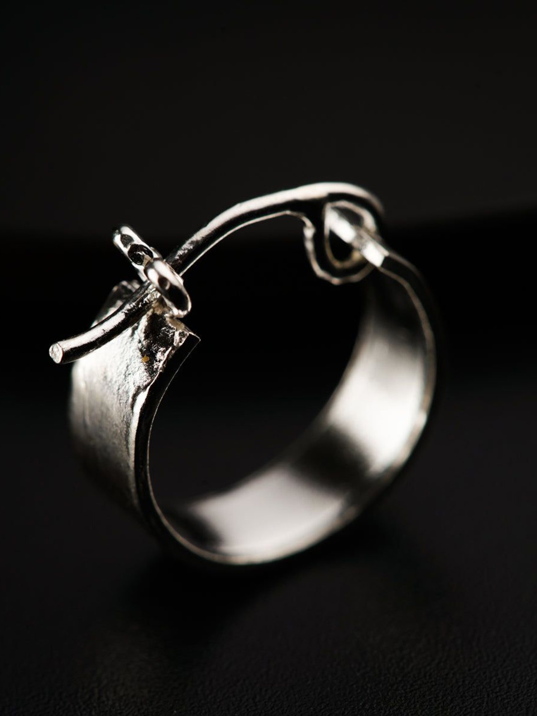 

House of Aadyaa 925 Sterling Silver Classic Oxidised Hoop Earrings