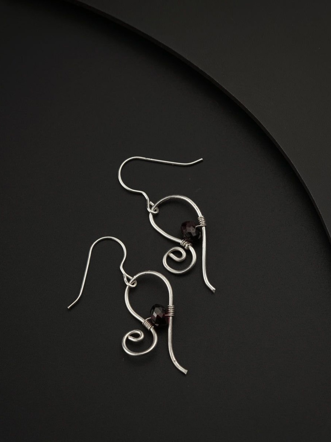 

House of Aadyaa 925 Sterling Silver Oxidised Contemporary Drop Earrings