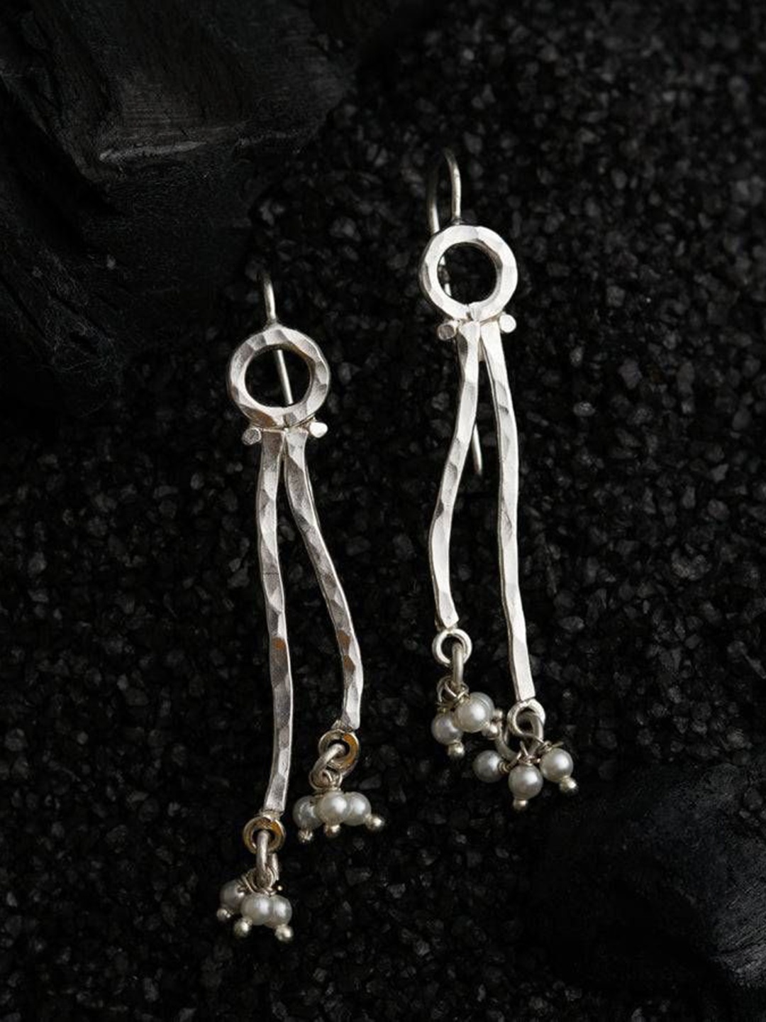 

House of Aadyaa 925 Sterling Silver Classic Oxidised Drop Earrings