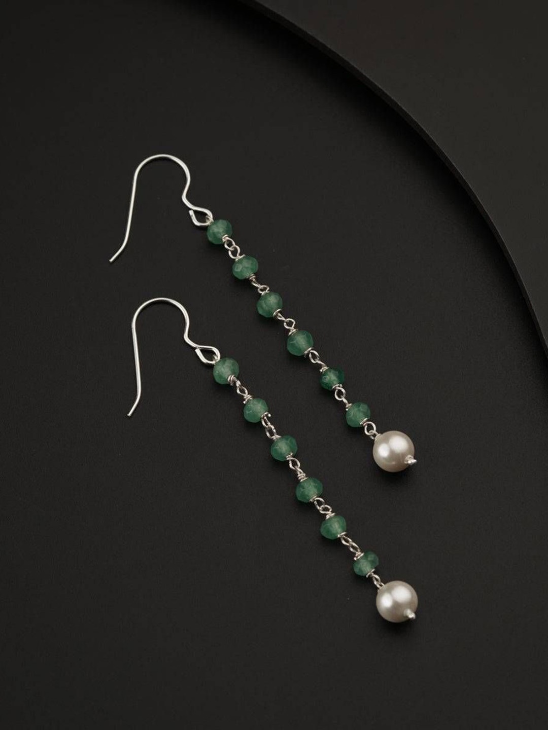 

House of Aadyaa 925 Sterling Silver Beaded Classic Drop Earrings