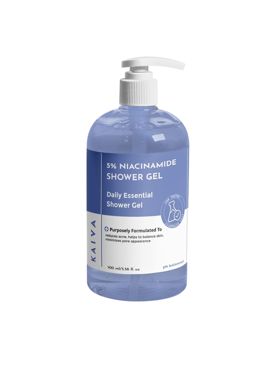 

KAIVA 5% Niacinamide Shower Gel With Salicylic Acid & Vitamin E - 100 ml, Blue