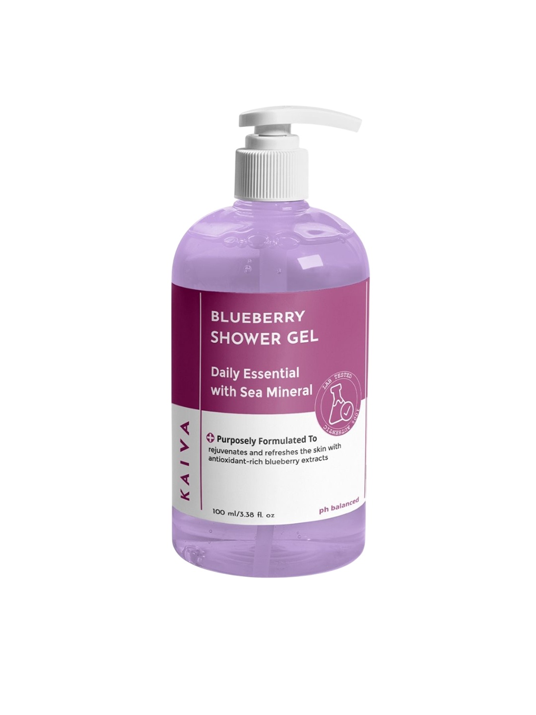 

KAIVA Blueberry Shower Gel With Cucumber & Vitamin E - 100 ml, Blue
