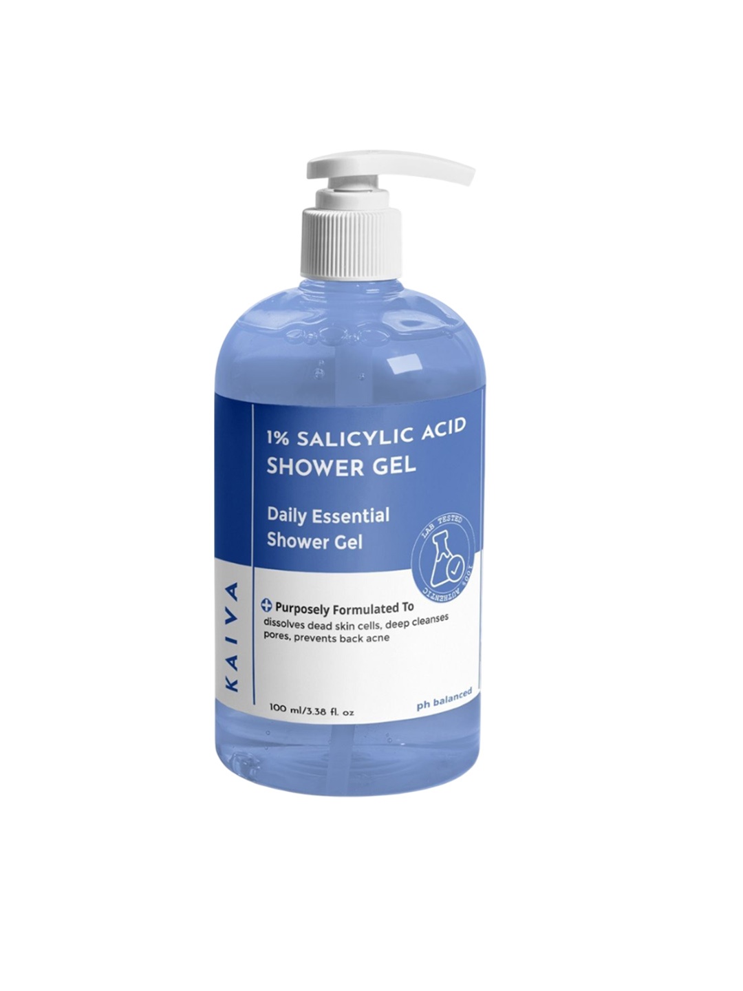 

KAIVA 1% Salicylic Acid Shower Gel With Glycolic Acid - 100 ml, Blue