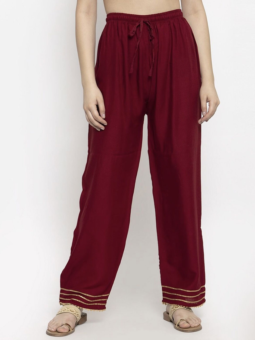 

Moda Rapido Women Regular Fit Parallel Trousers, Maroon