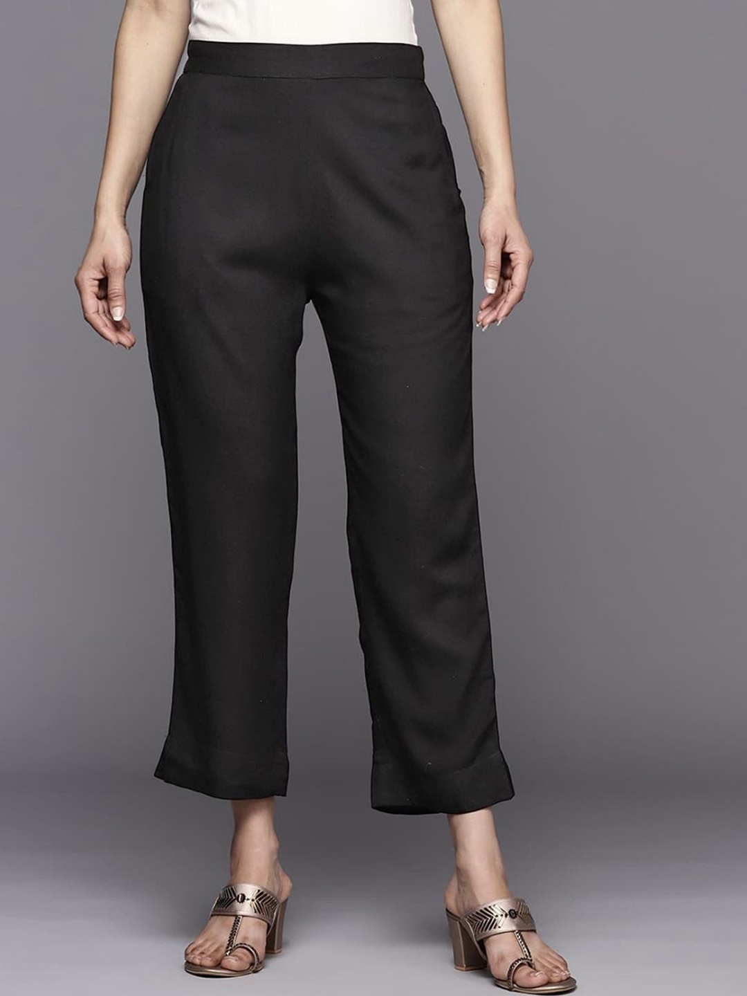 

Moda Rapido Women Cotton Trousers, Black