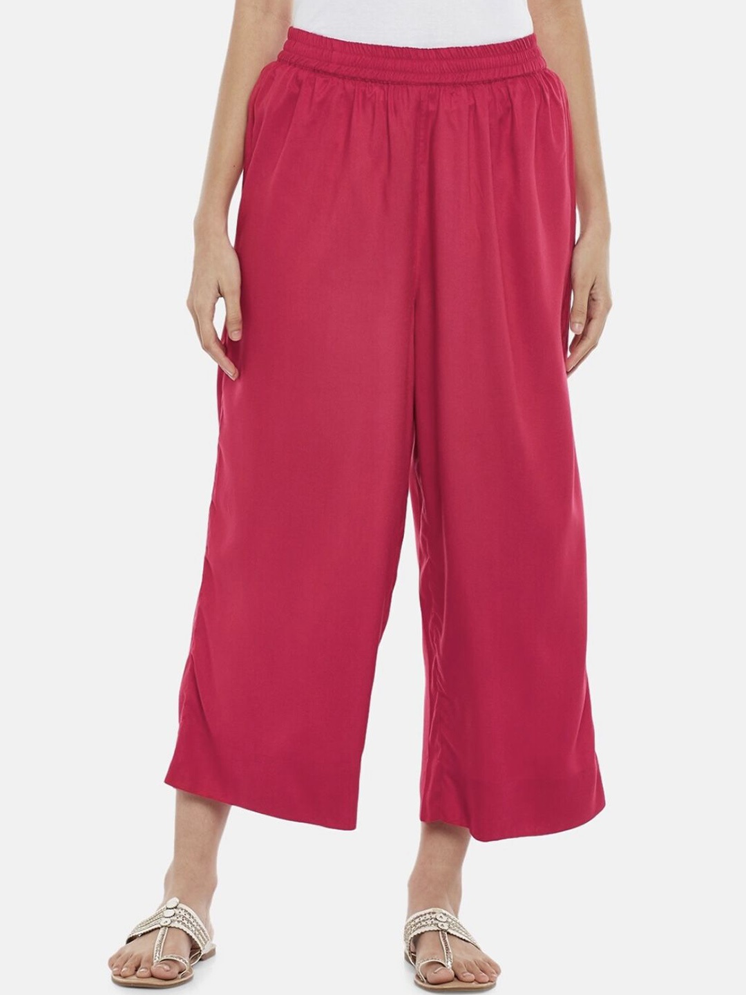

Moda Rapido Women Cropped Ethnic Palazzos, Pink