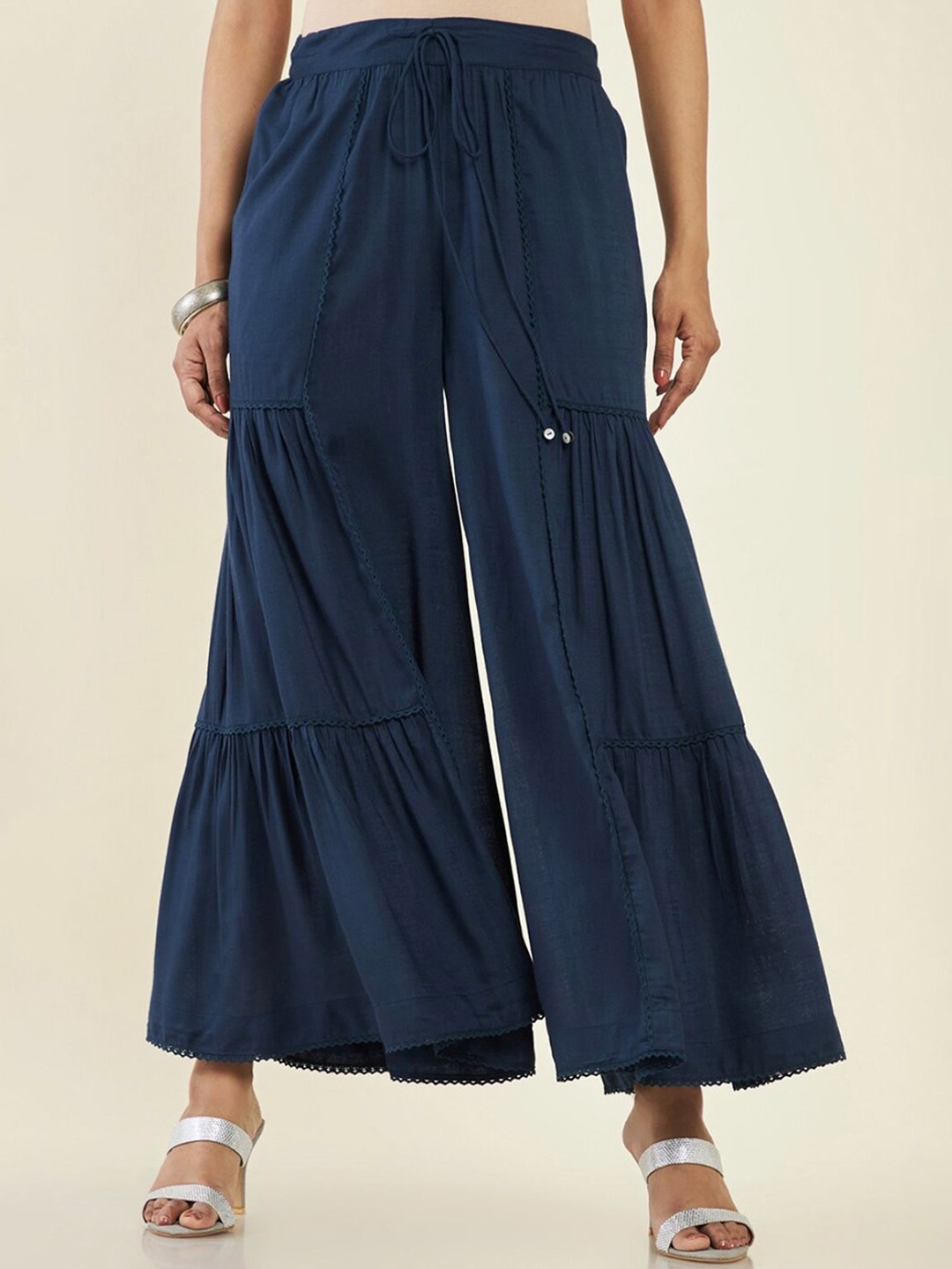 

Moda Rapido Women Culottes Trousers, Blue