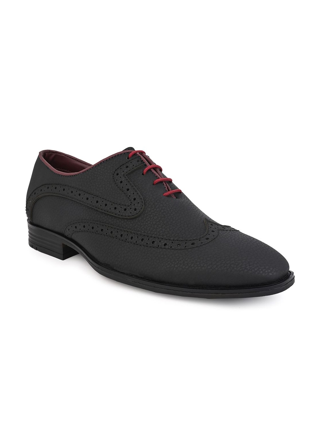 

Alberto Torresi Men Round Toe Formal Brogues, Black