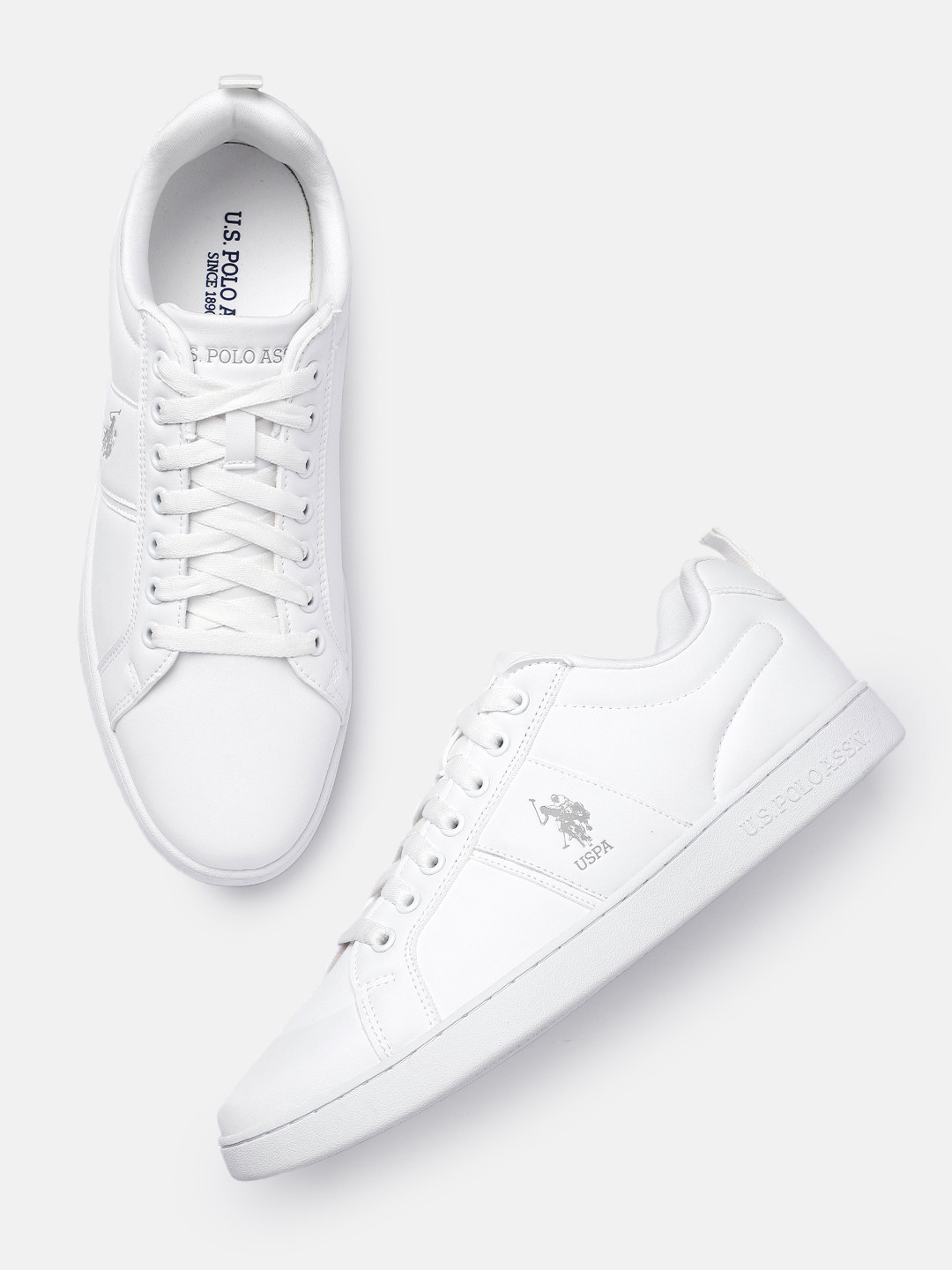 

U.S. Polo Assn. Men Round Toe Sneakers, White