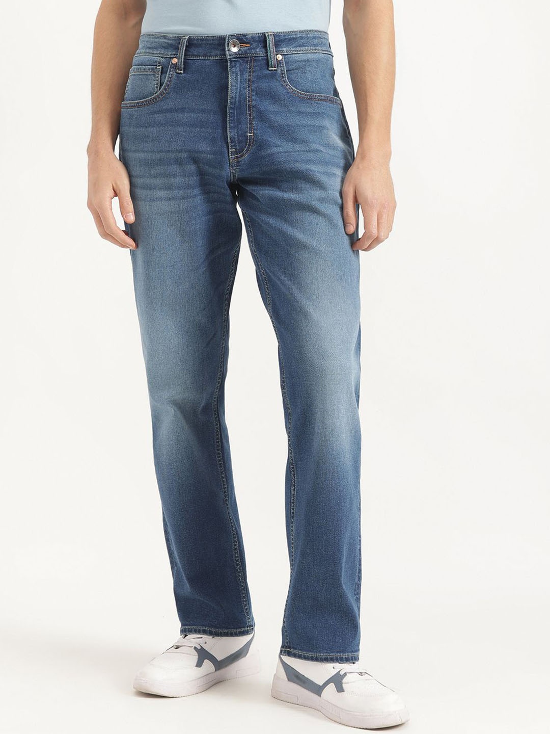 

United Colors of Benetton Men Mid-Rise Regular Fit Jeans, Blue