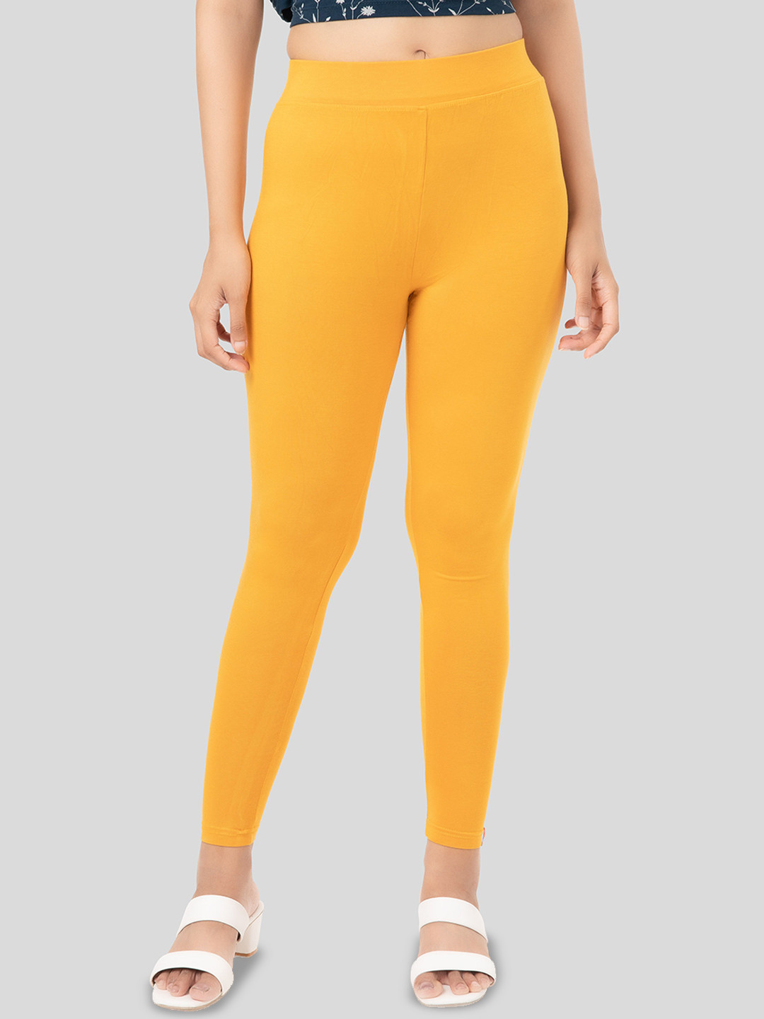 

Digsel Cool Cotton Women Mid-Rise Pure Cotton Ankle-Length Leggings, Orange