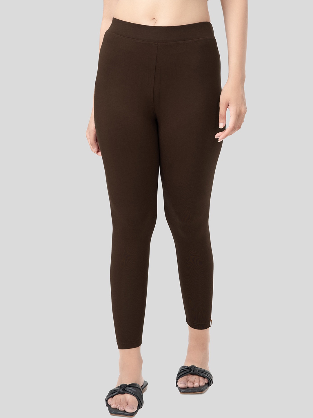 

Digsel Cool Cotton Women Mid-Rise Pure Cotton Ankle-Length Leggings, Brown