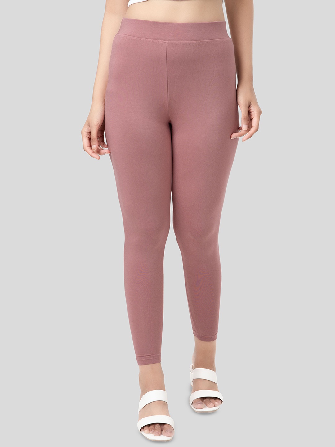 

Digsel Cool Cotton -Women Mid-Rise Pure Cotton Ankle-Length Leggings, Purple