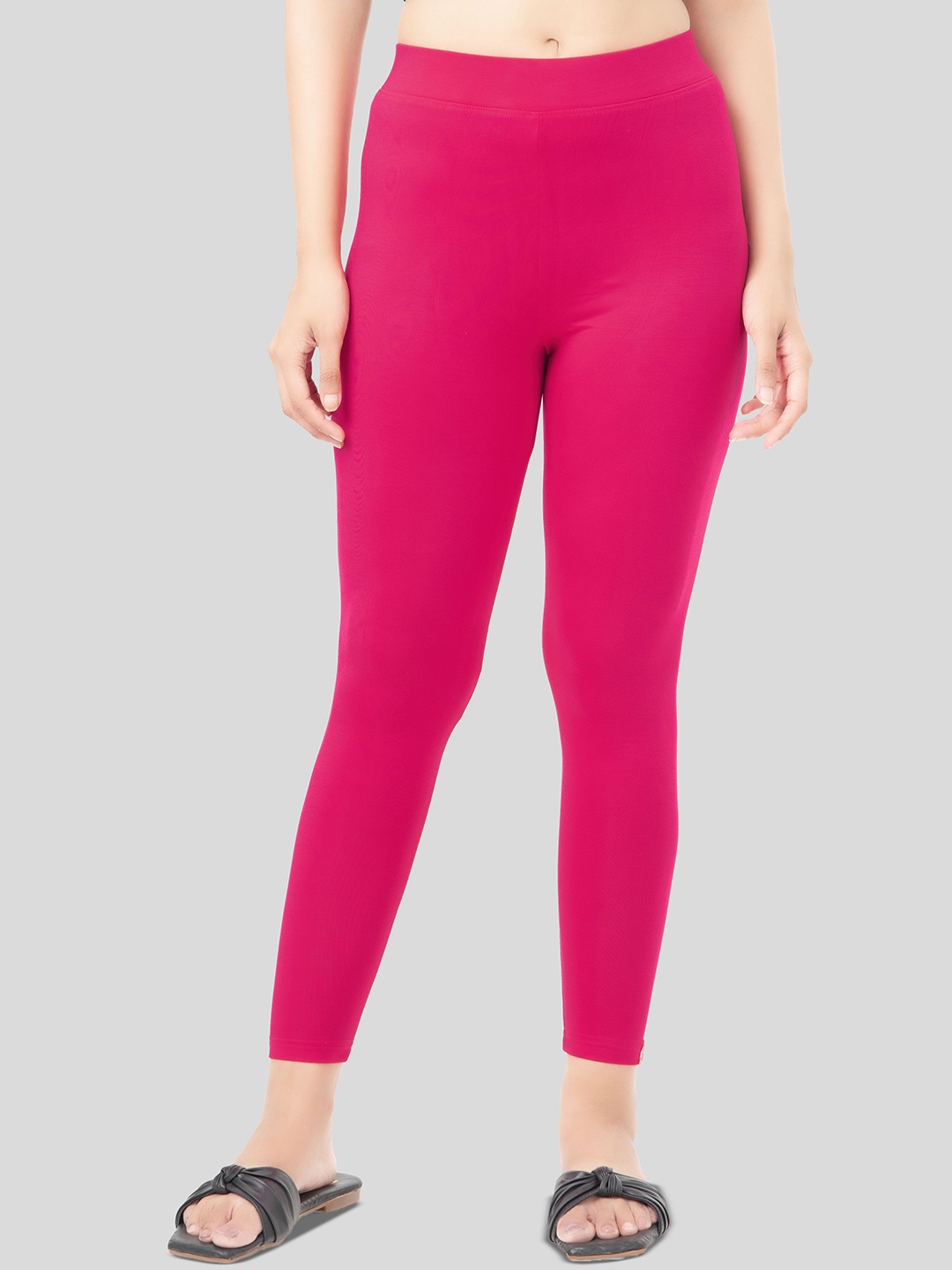 

Digsel Cool Cotton Women Ankle Length Cotton Leggings, Pink