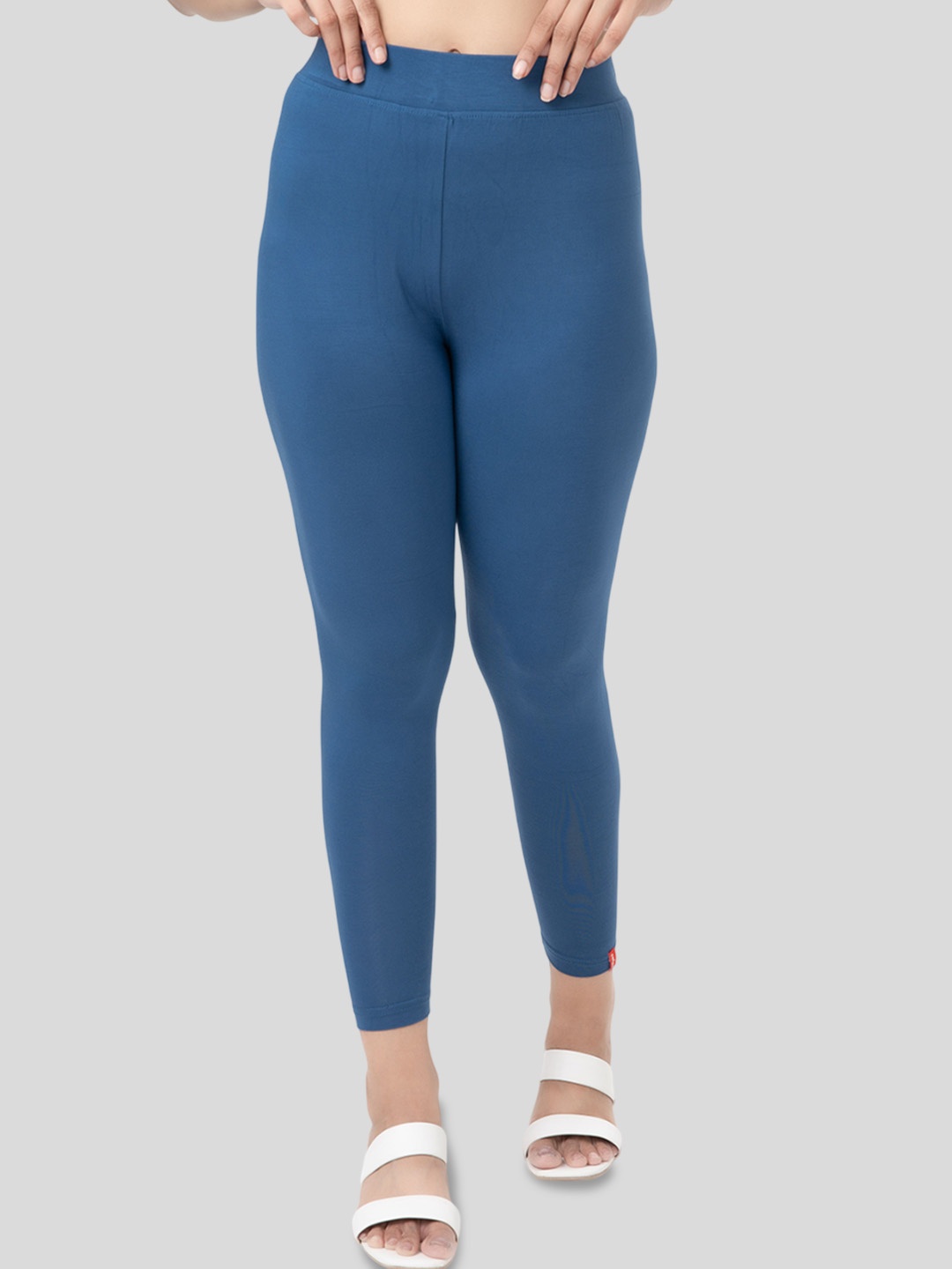 

Digsel Cool Cotton Women Mid-Rise Pure Cotton Ankle-Length Leggings, Blue