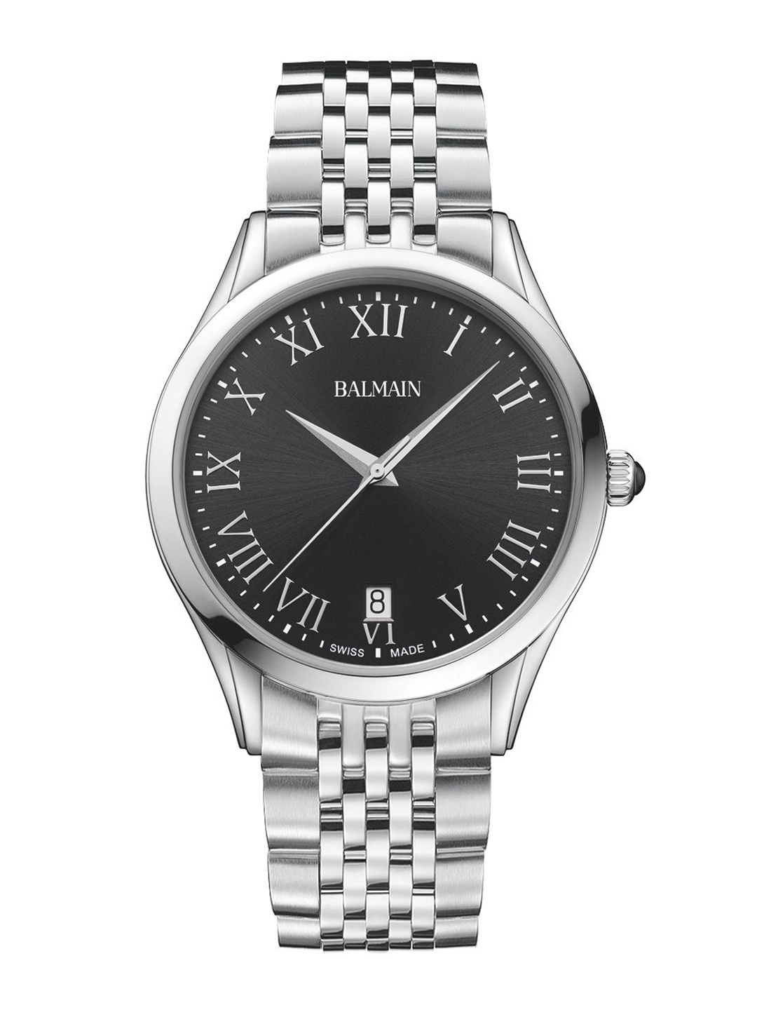 

Balmain Men Brass Printed Dial & Stainless Steel Straps Analogue Watch B41013162, Black