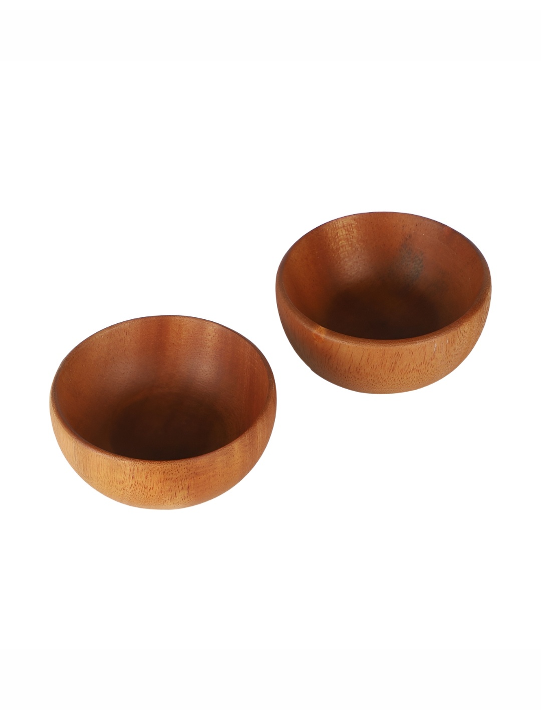 

NATURALLY YOURS Brown 2 Pieces Wooden Easy to Clean Dip Bowl 100 ml Each