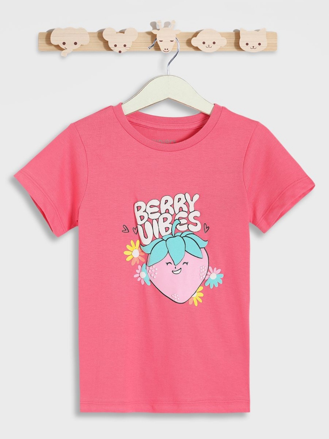 

Juniors by Babyshop Girls Typography Printed Round Neck Cotton T-shirt, Pink