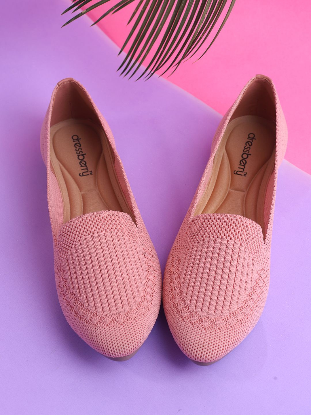 

DressBerry Women Round Toe Ballerinas Flats, Pink