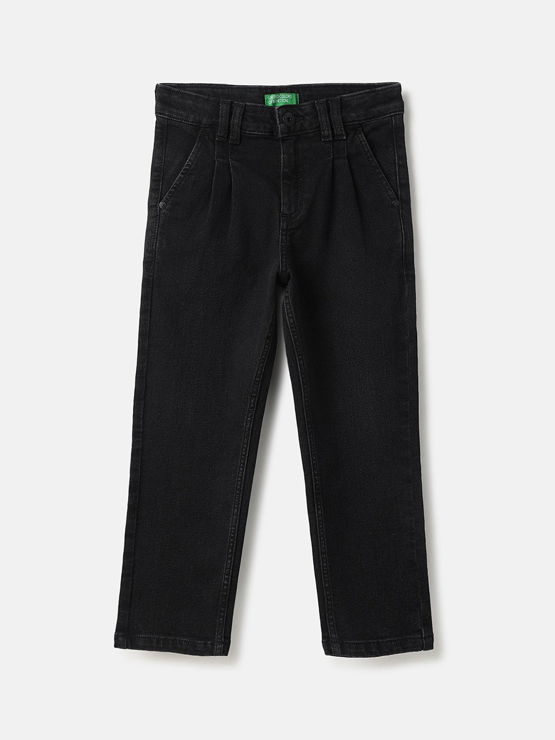 

United Colors of Benetton Boys Straight Fit Jeans, Black