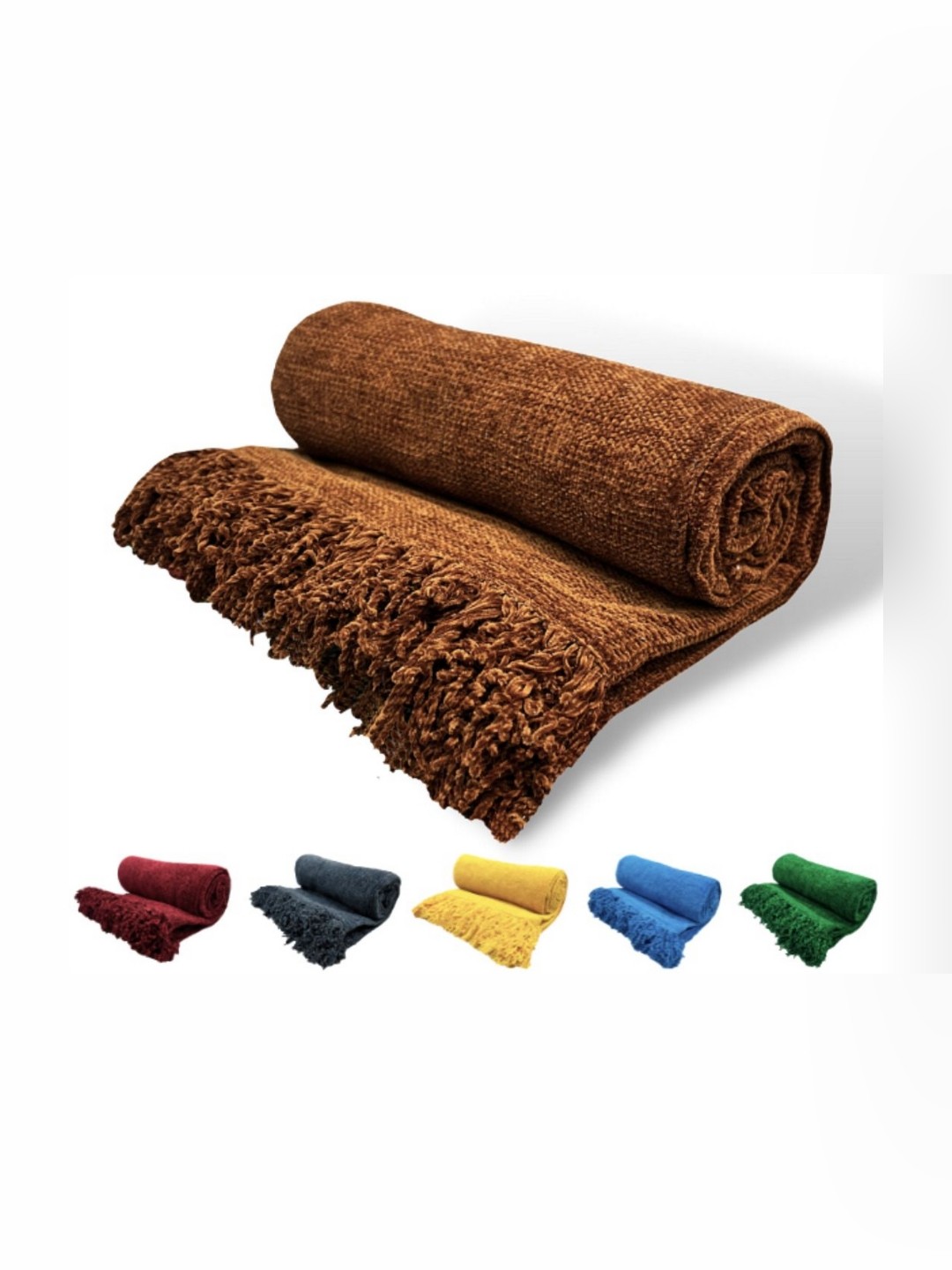 

Fashion Throw Camel Brown Mild Winter 233 GSM Double Bed Blanket