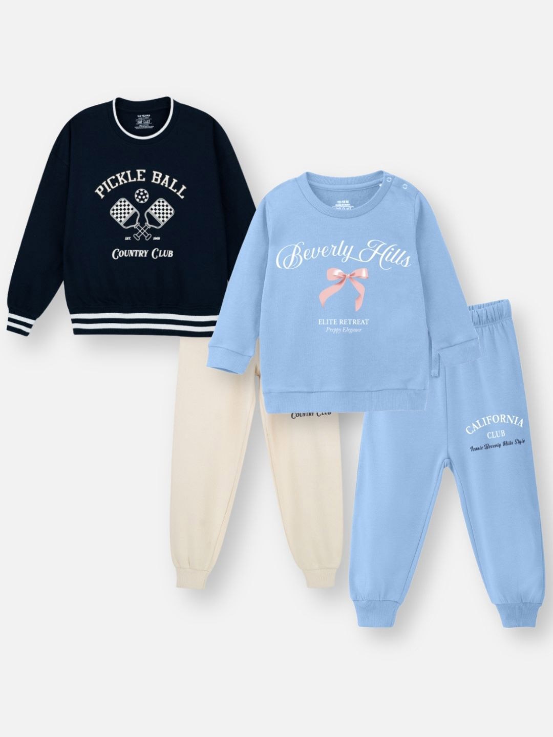 

Nap Chief Infant Girls Pack of 2 Beverly Hills Embroidered Sweatshirt & Joggers, Blue