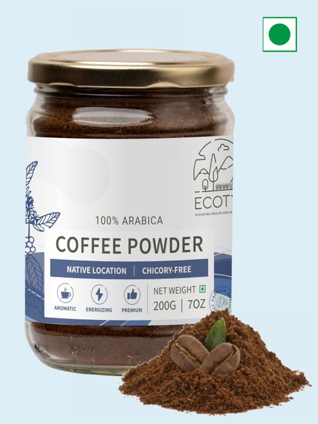 

Ecotyl Strong Flavour & Rich Aroma Coffee-200g, Coffee brown