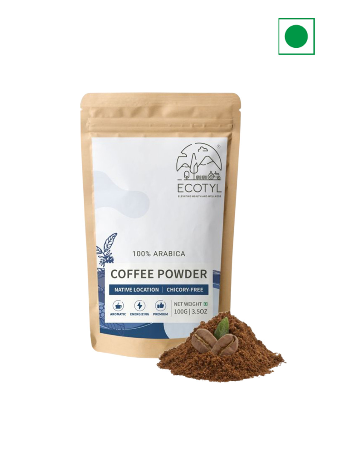 

Ecotyl Strong Flavour & Rich Aroma Coffee-100g, Coffee brown