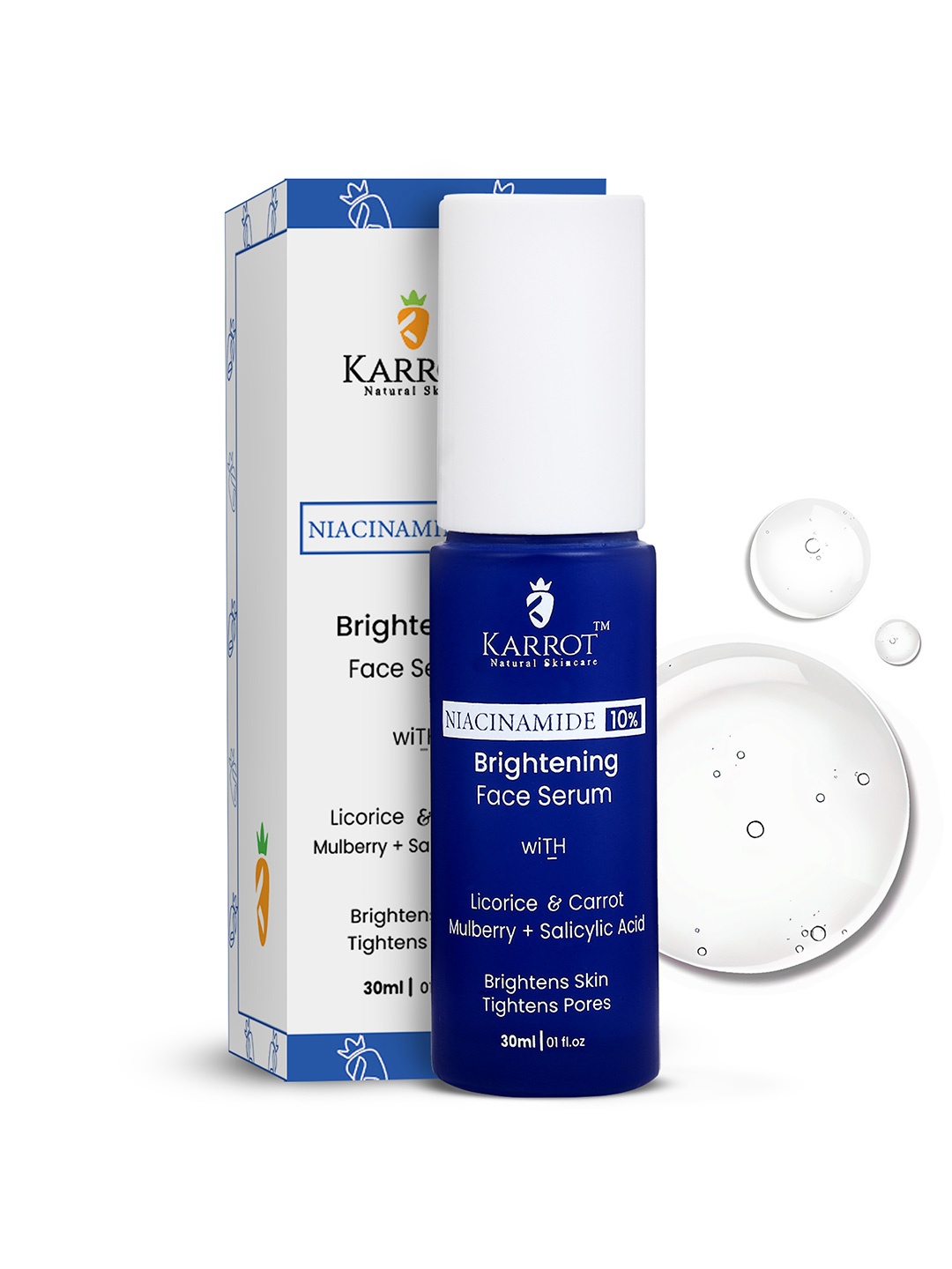 

KARROT NATURAL SKINCARE Brightening Face Serum With Carrot & Mulberry- 30 ml, Navy blue