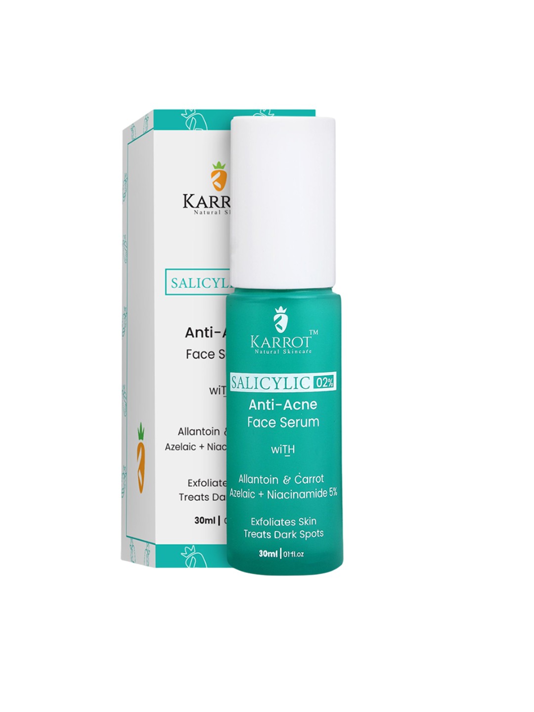 

KARROT NATURAL SKINCARE Acne & Dark Spots Face Serum- 120 ml, Turquoise blue
