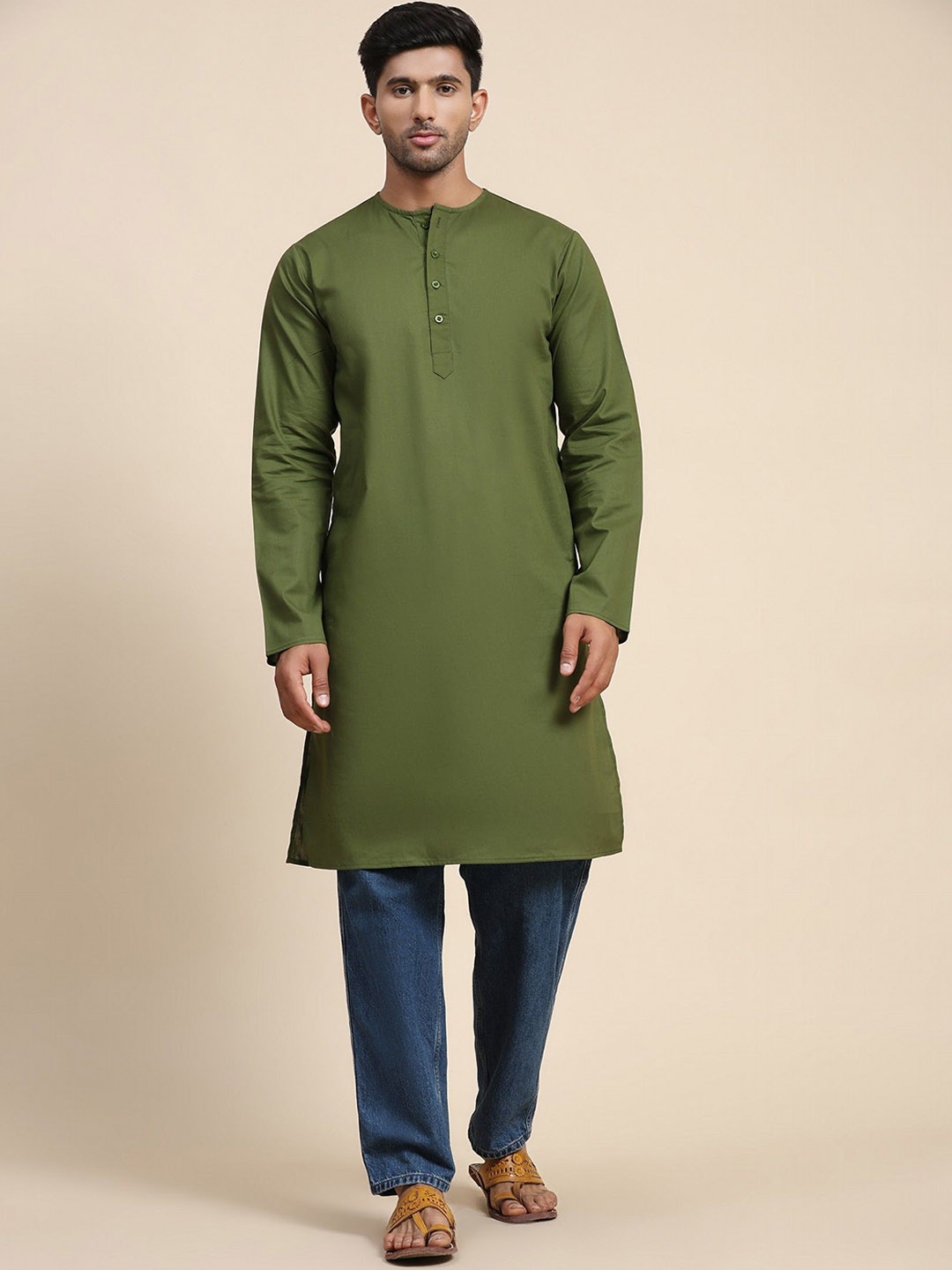 

Moda Rapido Men Kurta, Olive