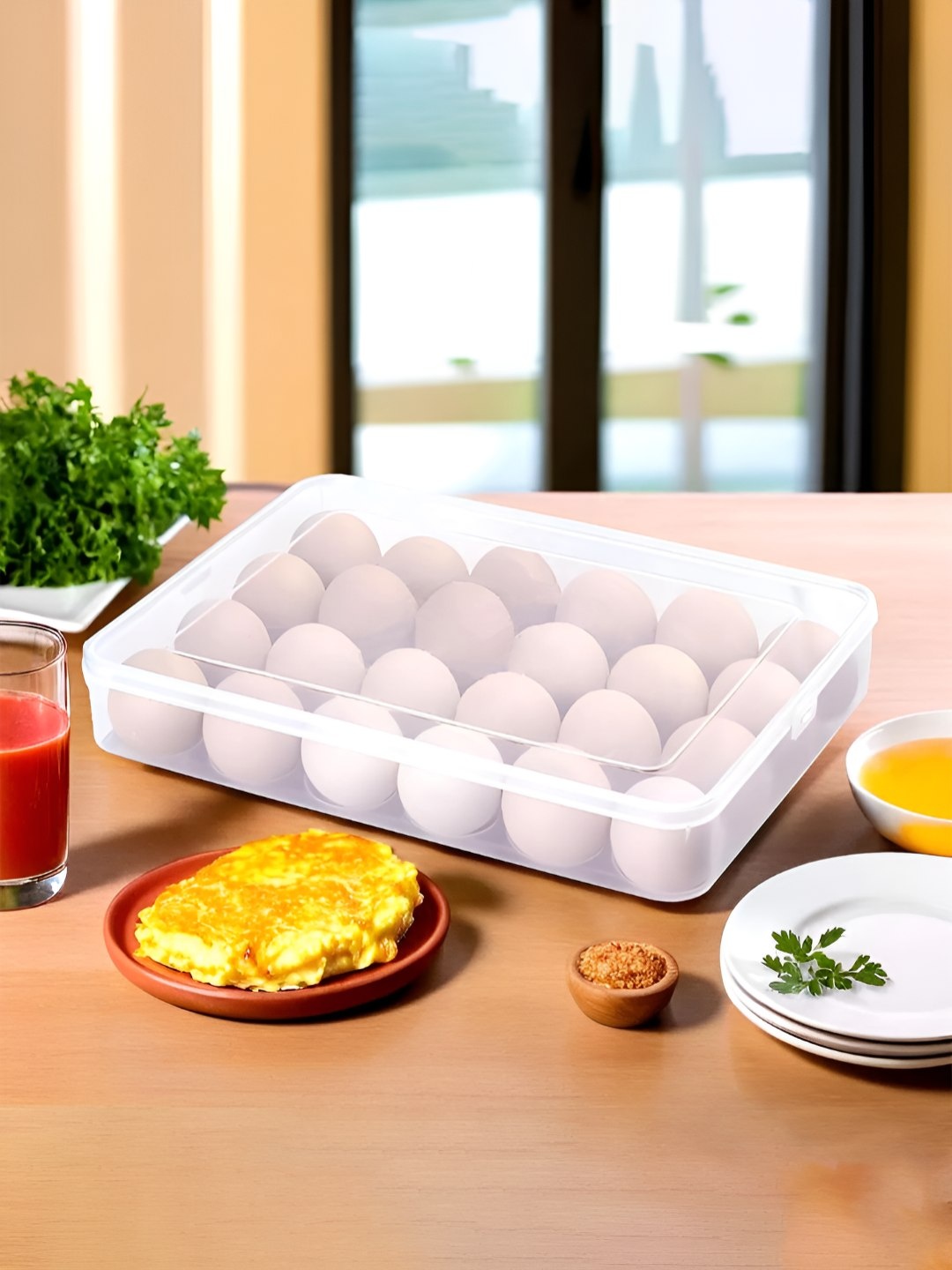

Kuber Industries Transparent Storage 24 Eggs Keeper