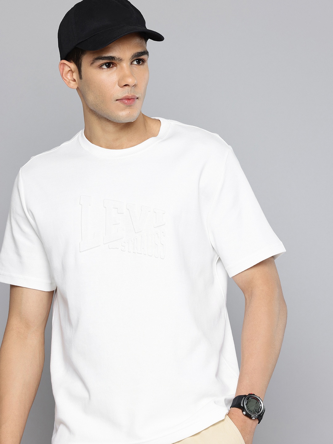 

Levis Brand Logo Embossed T-shirt, White