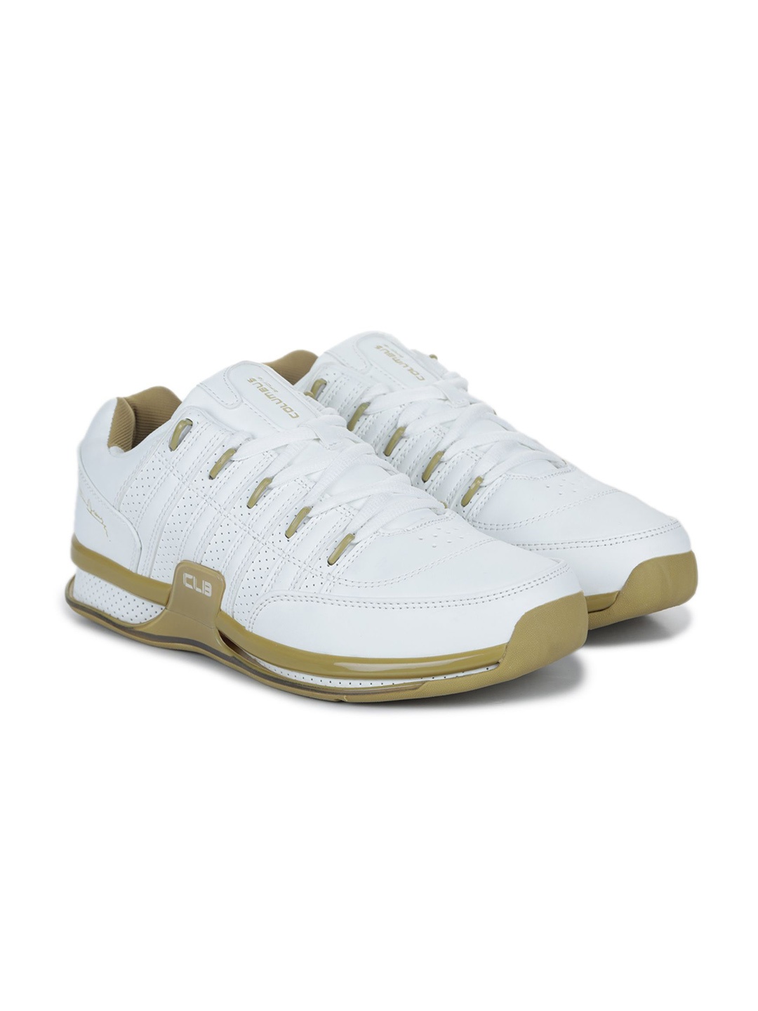 

Columbus Men Lightweight Round Toe Lace-Ups Sneakers, Off white
