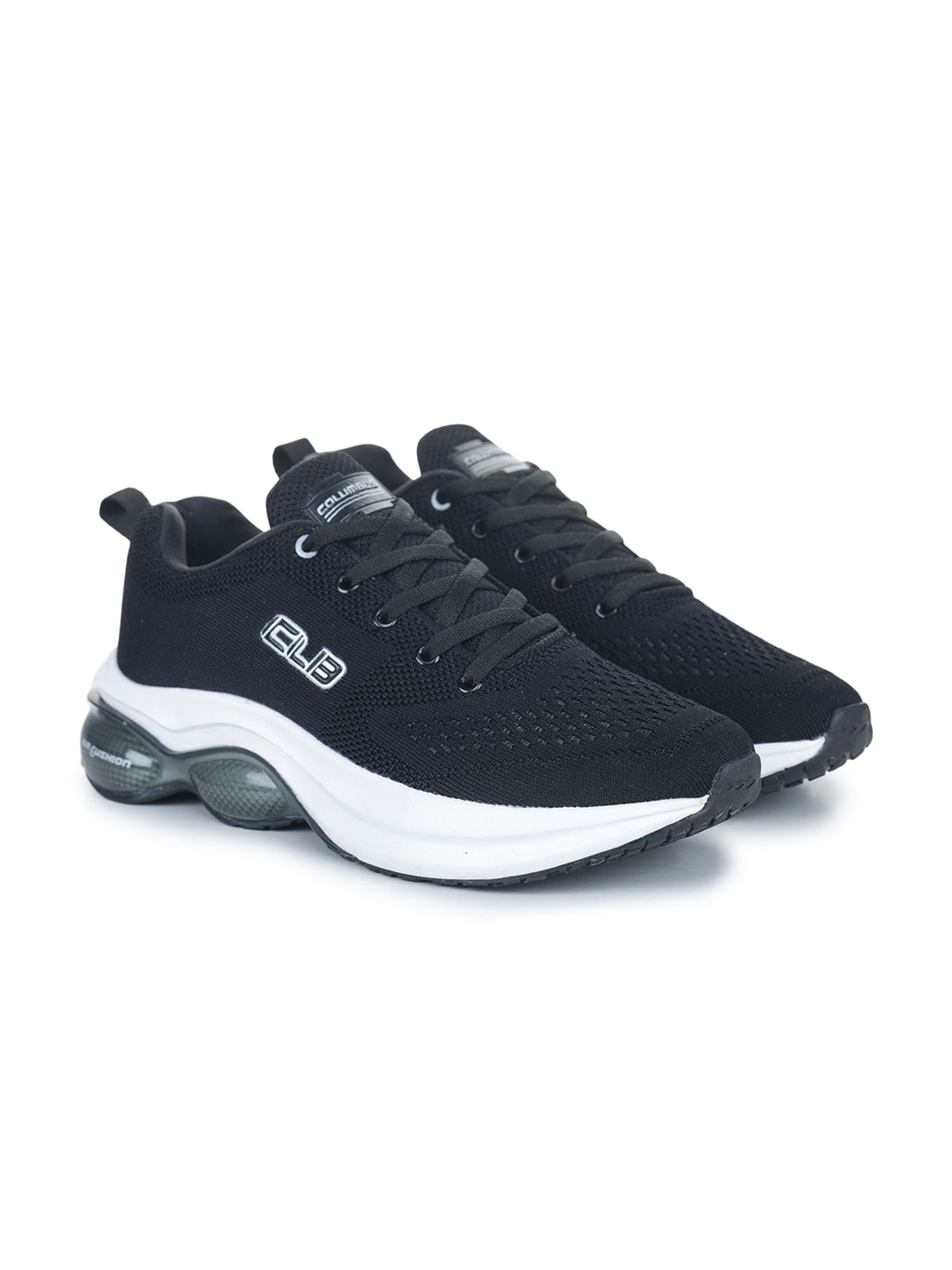 

Columbus Men Woven Design Lightweight Lace-Ups Sneakers, Black