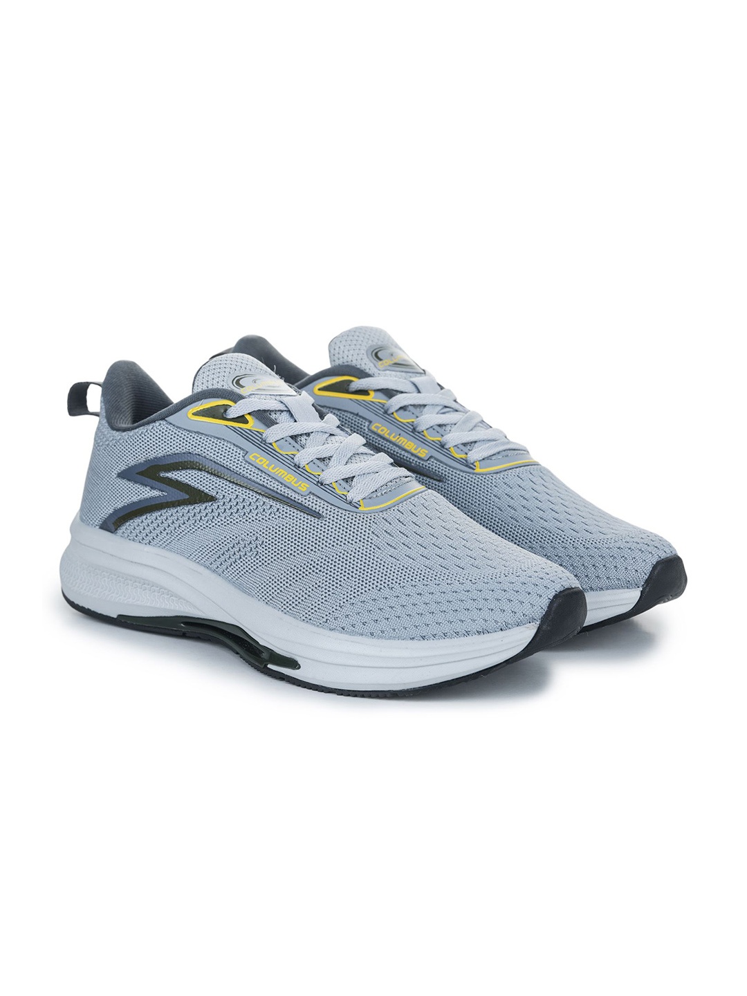 

Columbus Men Round Toe Lace-Ups Sneakers, Grey