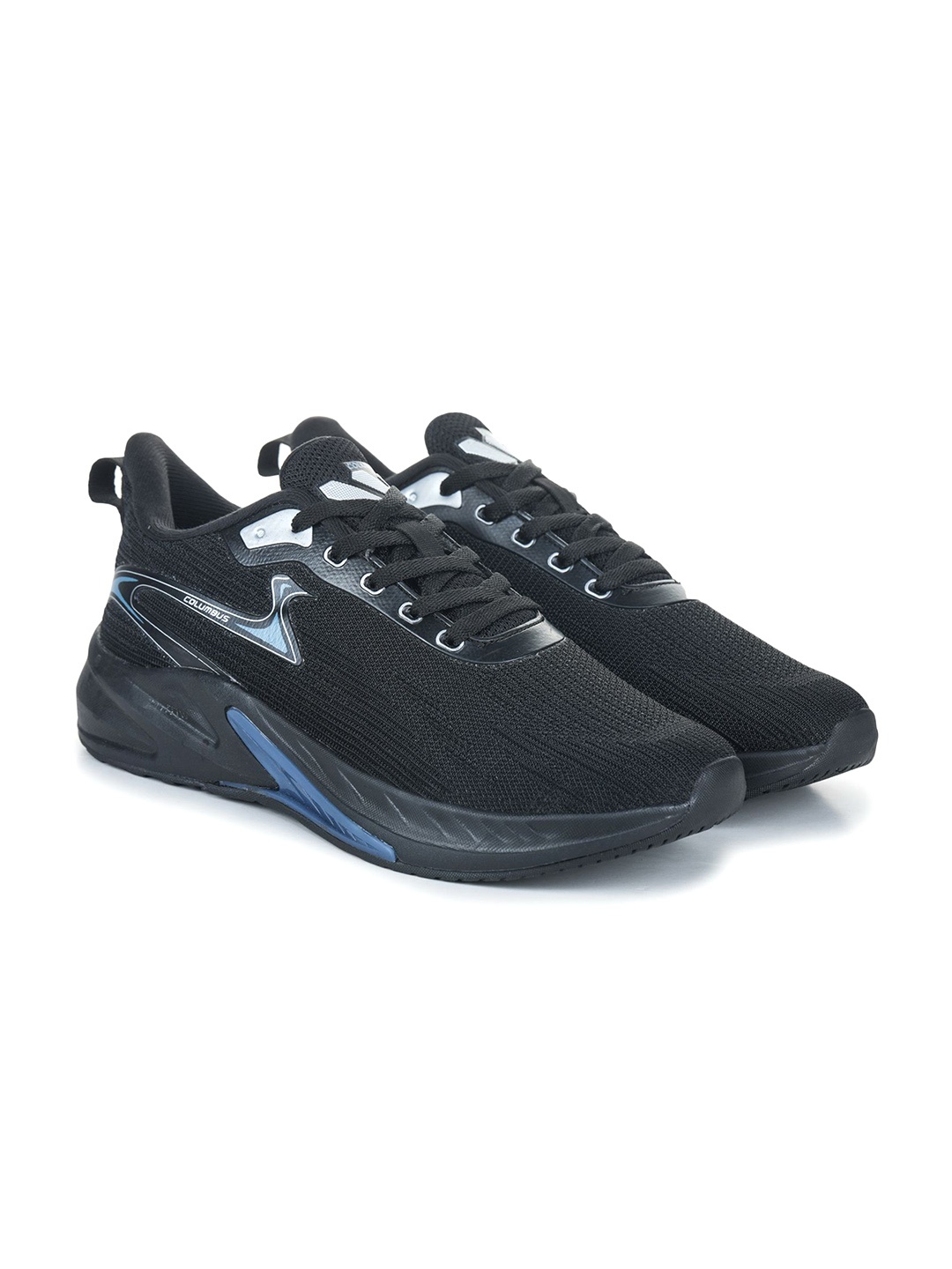 

Columbus Men Mesh Lace-Ups Running Shoes, Black