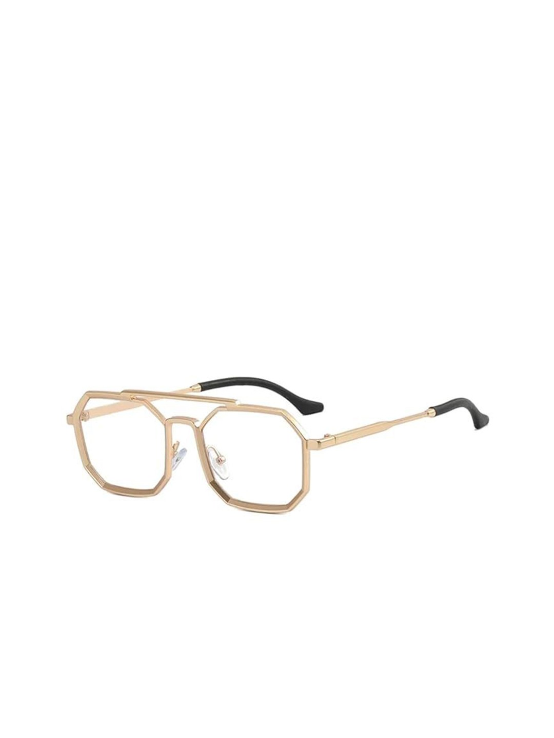 

RICH CLUB Unisex Square Sunglasses with Polarised Lens HEXAGUN SUNGLASS, Transparent