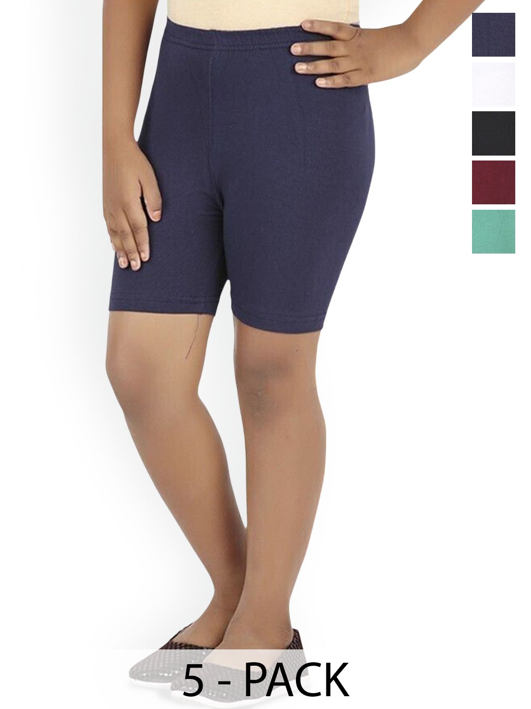 

HUXX Girls Skinny Fit Sports Shorts, Na