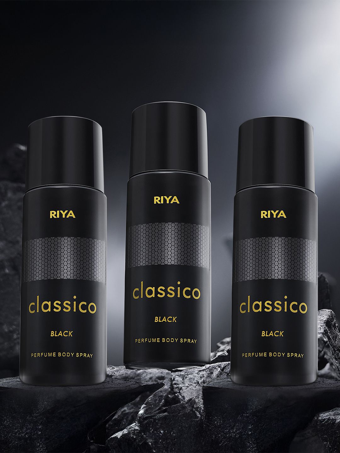 

RIYA Classico Black Set Of 3 Deodorant - 150 ml Each