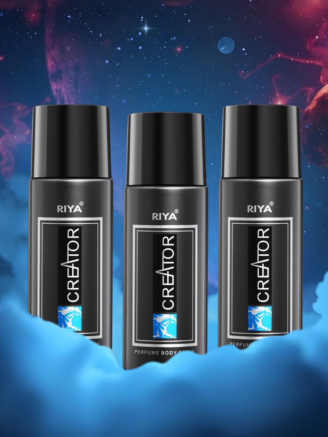 

RIYA Creator Set Of 3 Deodorants - 250 ml Each, Black