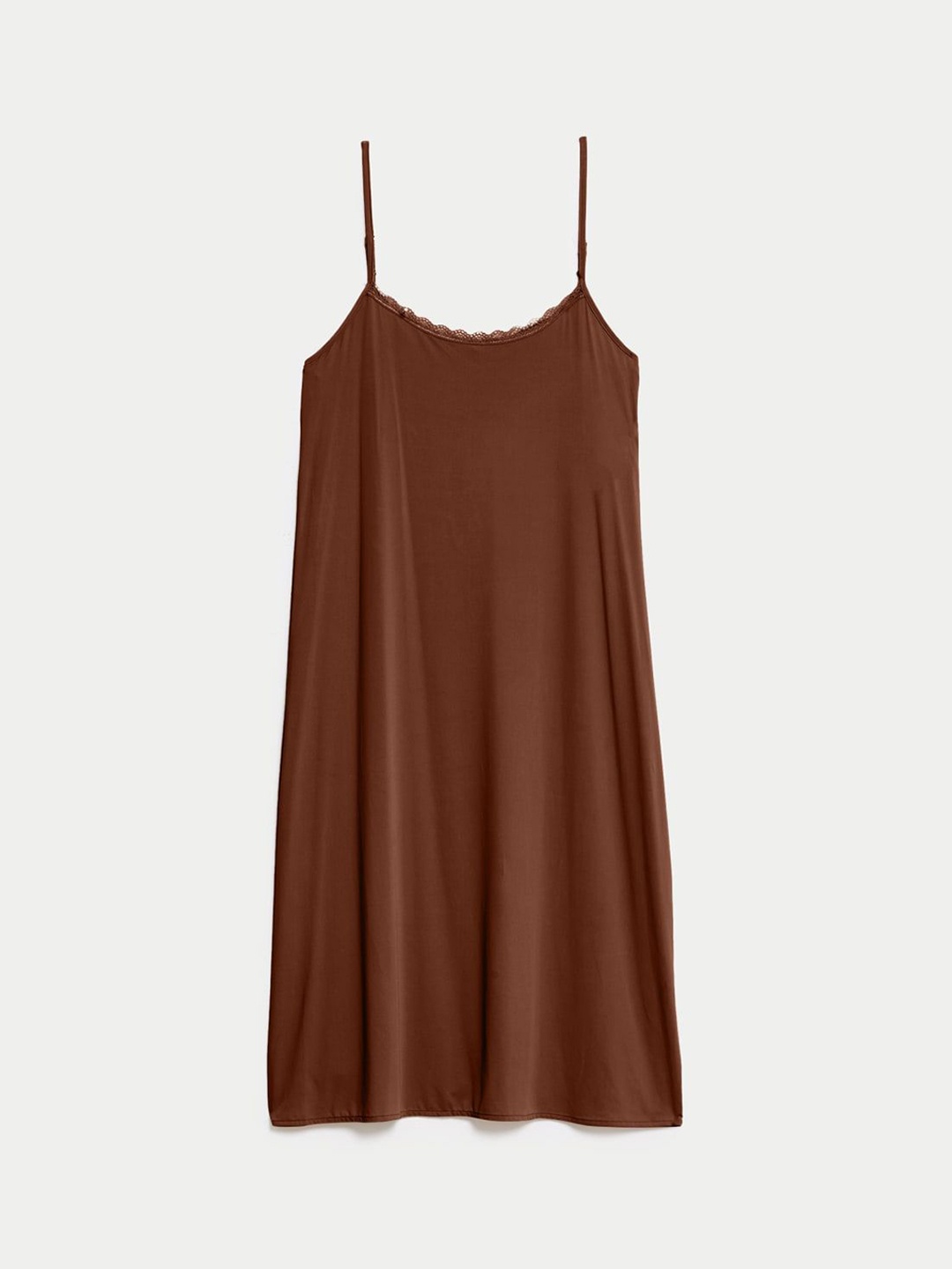 

Marks & Spencer Round Neck Comfort Flexifit Full Slips, Brown