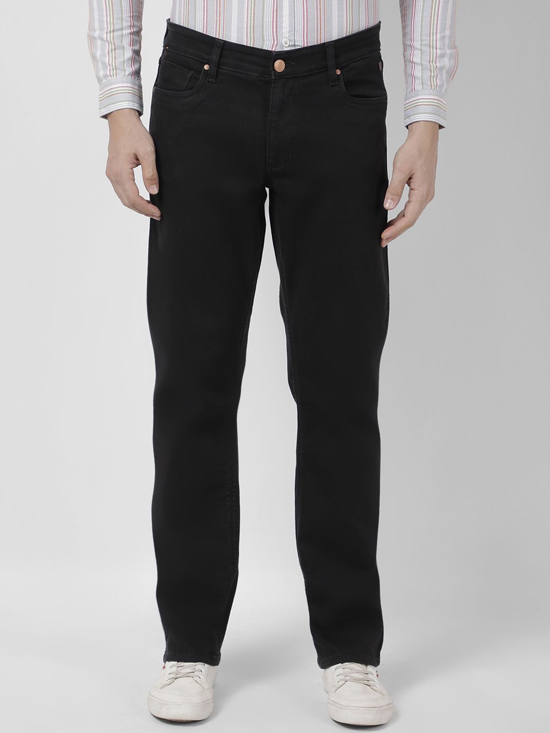 

Numero Uno Men Mid-Rise Stretchable Jeans, Black